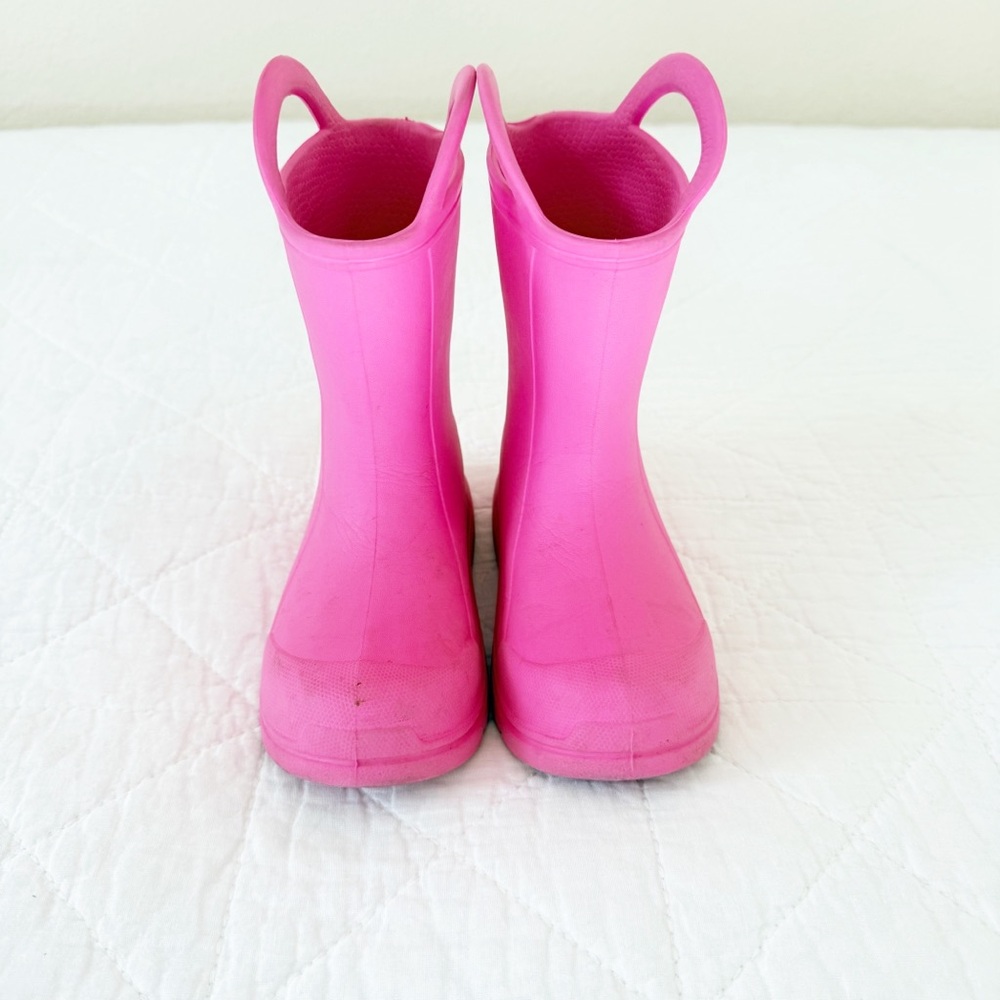 8 Toddler Bearpaw Kids Pink Rubber Rain Boots - Picture 2 of 8